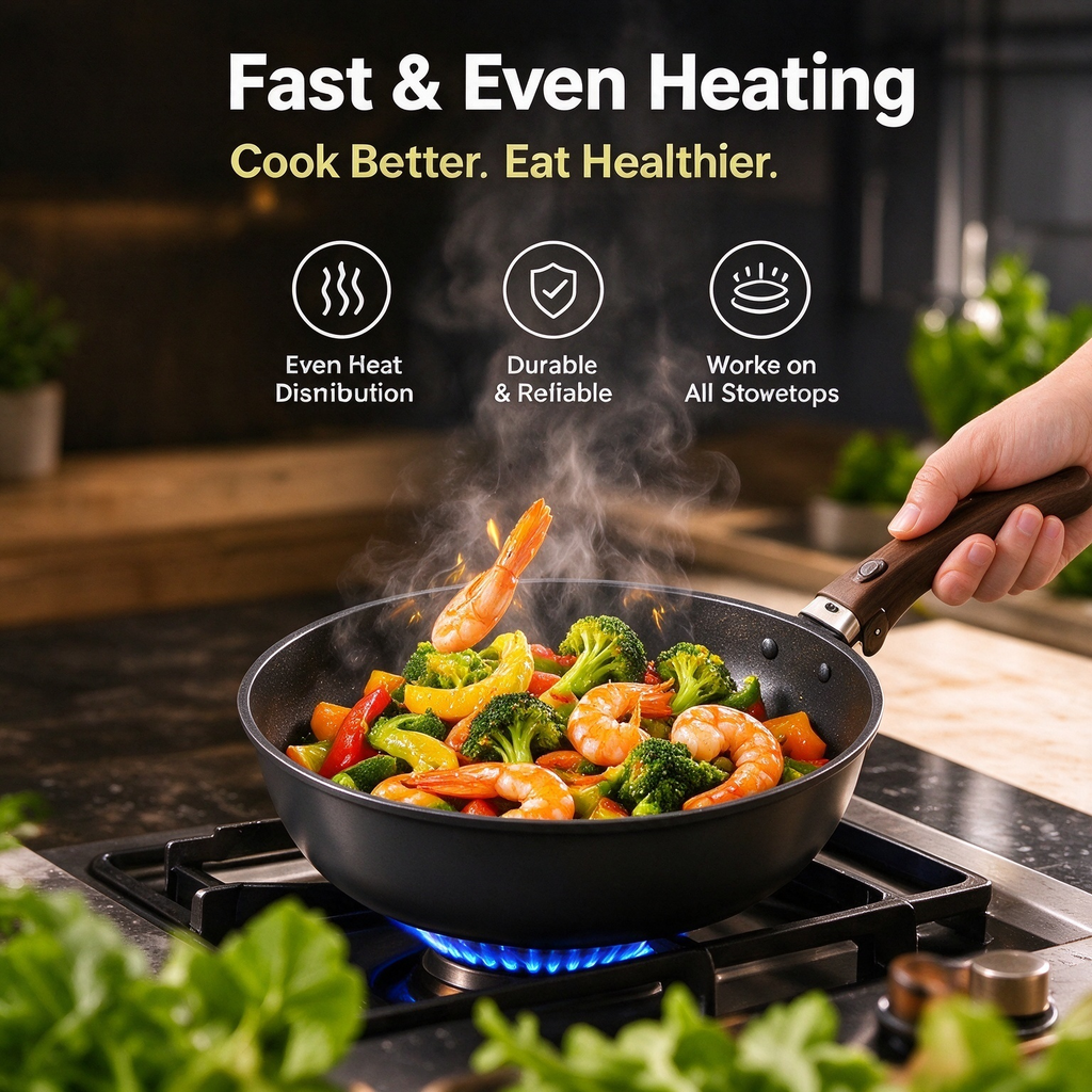 21 Pcs Stackable Non‑Stick Cookware Set with Detachable Handles, Oven ...